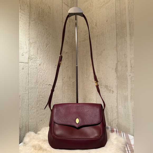 Cartier Handbags - Cartier Burgundy Leather Shoulder Bag
